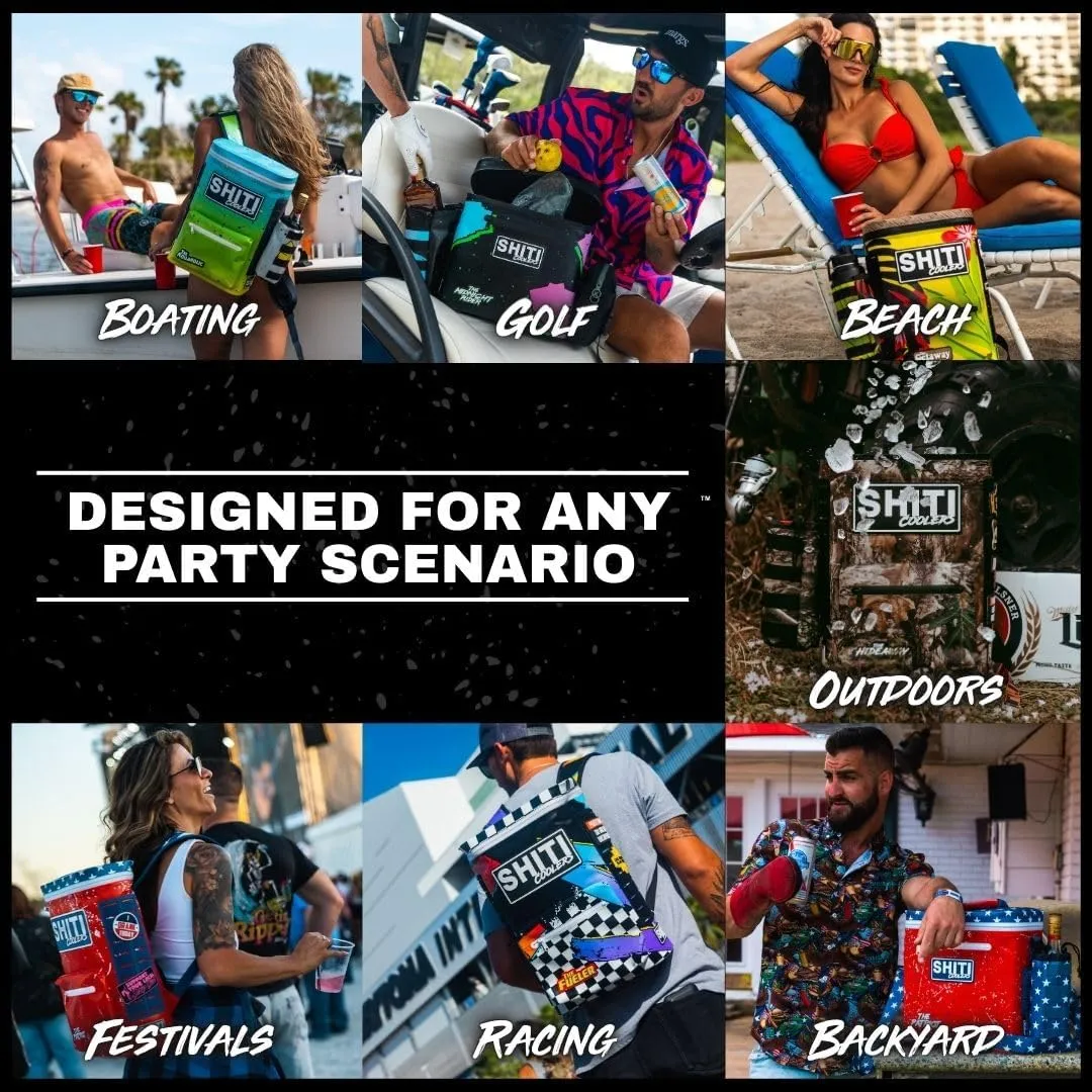 SHITI Coolers Cooler Backpack for Camping, Travel, Beach, Soft Lunch Box for Food, Drinks & Ice, Portable, Waterproof 24 Hr Insulated Bag with Shoulder Straps, Customizable