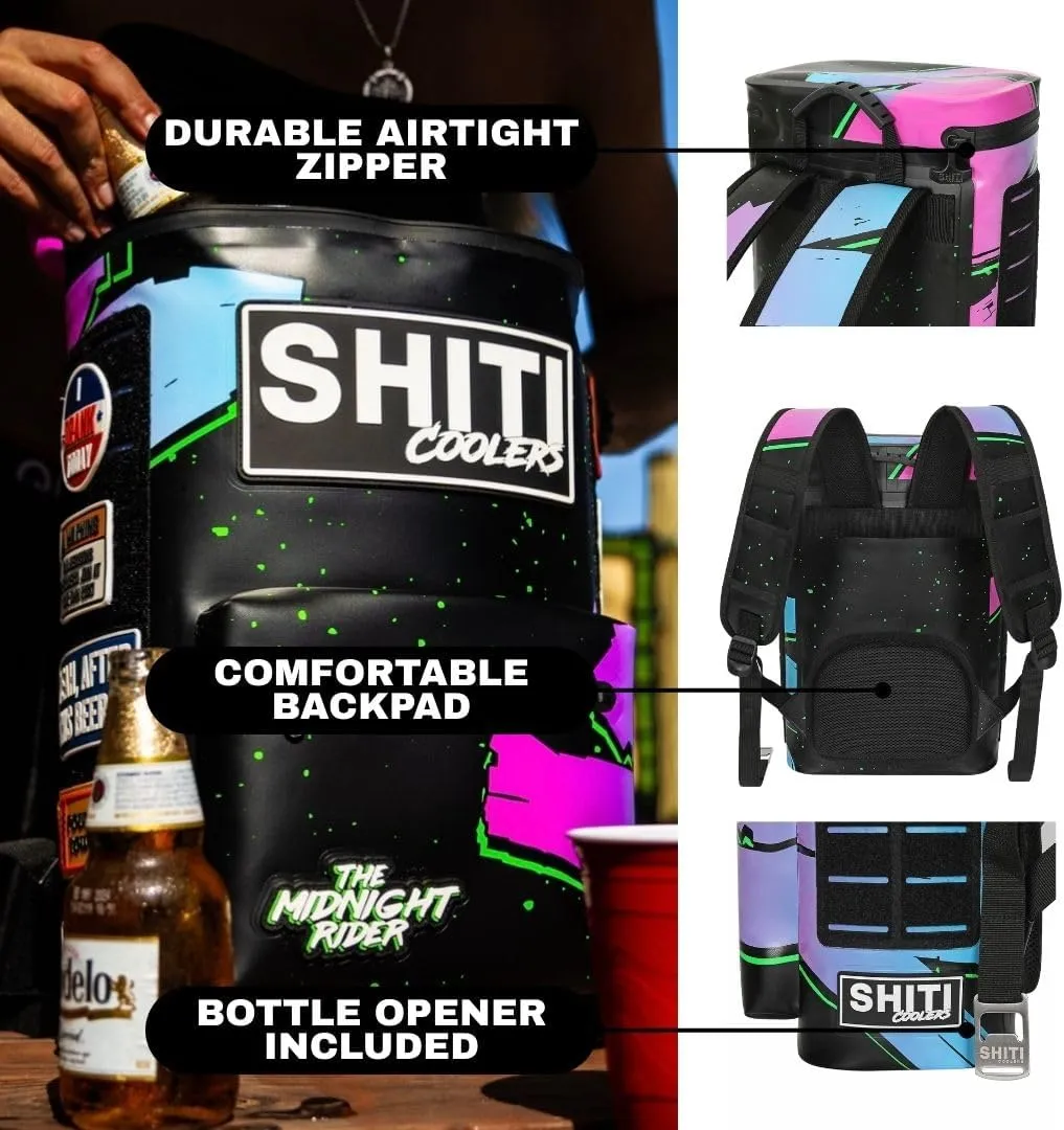 SHITI Coolers Cooler Backpack for Camping, Travel, Beach, Soft Lunch Box for Food, Drinks & Ice, Portable, Waterproof 24 Hr Insulated Bag with Shoulder Straps, Customizable