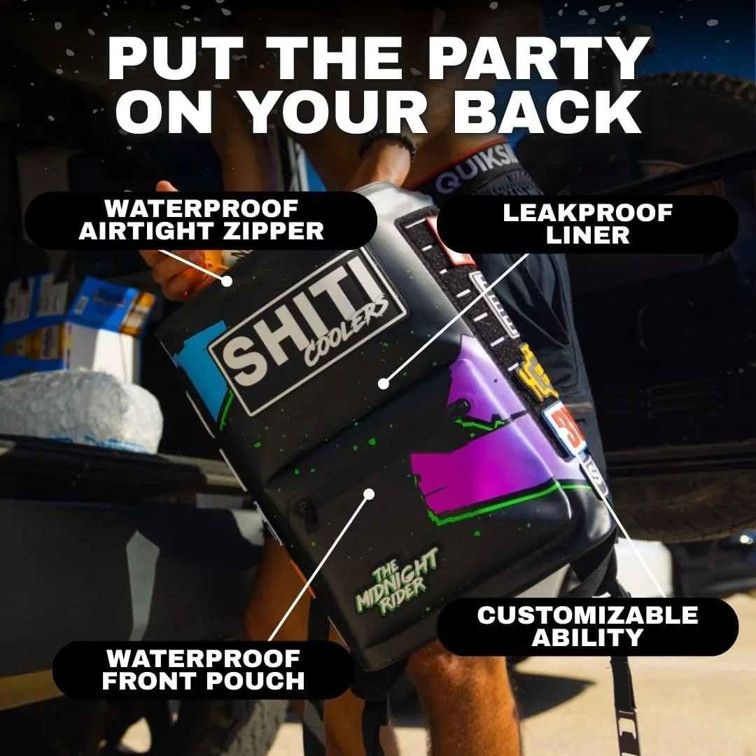 SHITI Coolers Cooler Backpack for Camping, Travel, Beach, Soft Lunch Box for Food, Drinks & Ice, Portable, Waterproof 24 Hr Insulated Bag with Shoulder Straps, Customizable