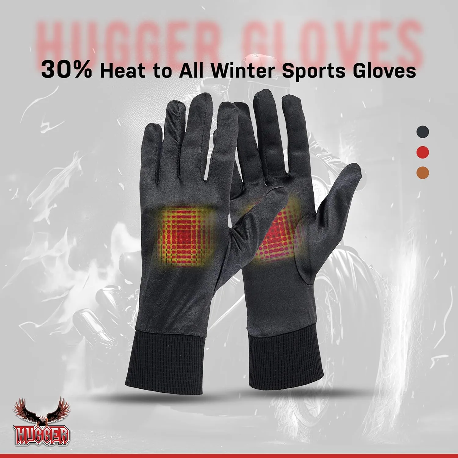 Silk Glove Liners for Cold Weather Men and Women - Winter Ski Glove Liners - Thin Running Gloves, Biking, Motorcycling