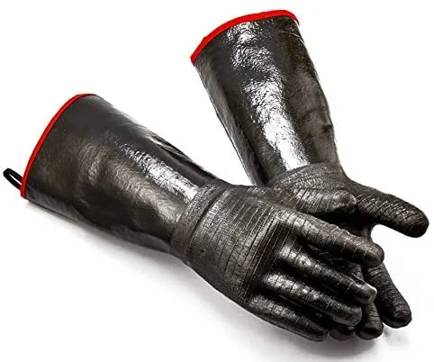 Simdevanma Oven Gloves 14 Inches,932℉,Heat Resistant-Smoker, Grill, Cooking Barbecue Gloves, for Handling Heat Food Right on Your Fryer,Grill, Waterproof, Fireproof, Oil Resistant Neoprene Coating