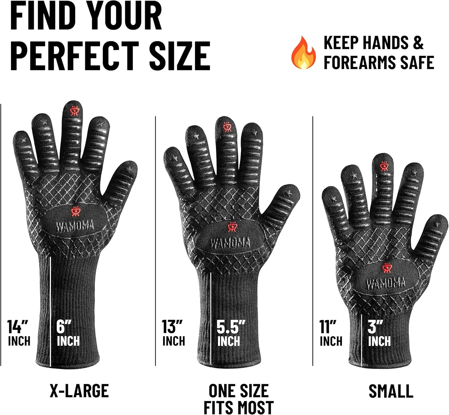 Small Heat Resistant Grilling Gloves for Women - Heat & Fire Proof Gloves for BBQ with Silicone & Cotton Lining | Barbeque, Kitchen, Baking, Oven Gloves for Meat Handling