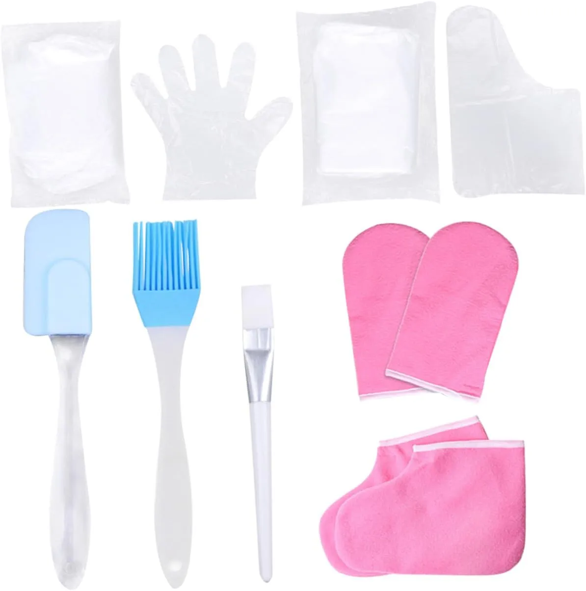 SMASOLO 1Set Moisturizing Gloves and Foot Cover Exfoliating Scrub Hand Care Accessories for Reusable Paraffin Wax Gloves for Hydration and Skin Softening