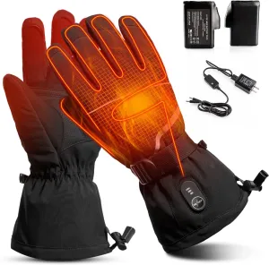 SNOW DEER Heated Motorcycle Gloves for Men Women, Electric Glove Rechargeable Battery Heated Hand for Motorcycle Biking Hunting Arthritis Skiing Working