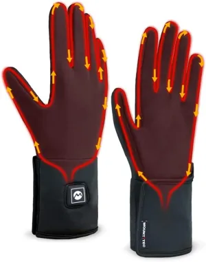 Soft Shell Heated Glove Liner for Men and Women Touch Screen Winter Gloves Rechargeable Battery Hand Warmers