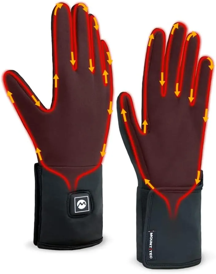Soft Shell Heated Glove Liner for Men and Women Touch Screen Winter Gloves Rechargeable Battery Hand Warmers