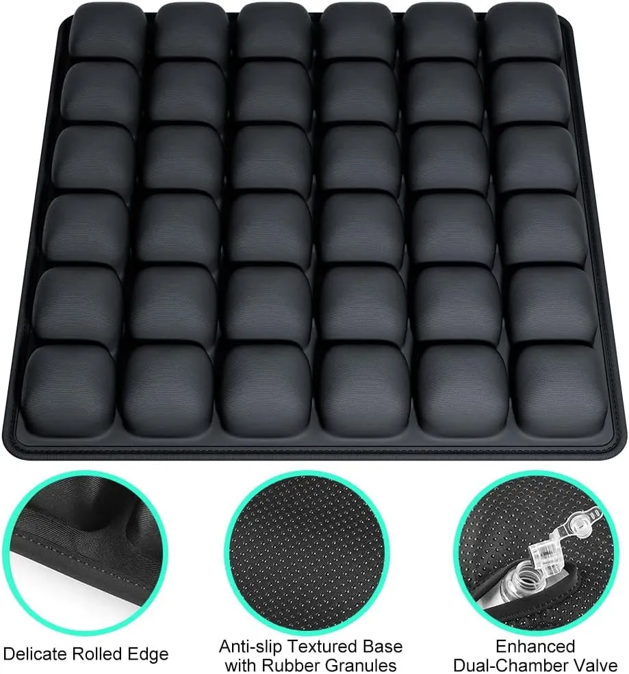 Sondur Travel Cushion,3D Air Inflatable Seat Cushion with Storage Bag, Portable Travel Seat Cushions for Airplane, Car, Office Chair, Wheelchair
