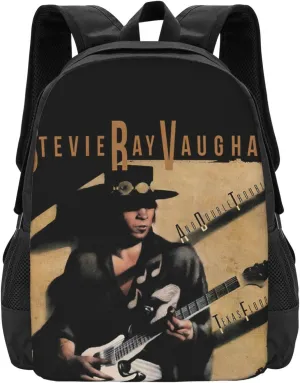 Stevie Great Ray Musician Vaughan Laptop Backpack Large Travel Bags Unisex Adult Gym Bags Casual Daypack for Running Portable Work Rucksack Funny Computer Bag for Men
