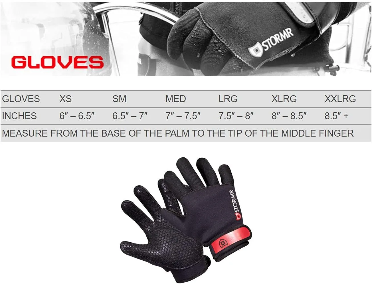 Strykr 2mm Neoprene Mens and Womens Glove - Fully Lined Micro-Fleece Gloves with Adjustable Wrist Closures - Ideal for Ice Fishing, Winter Conditions, and Foul Weather, S