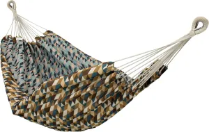 Sunnydaze Jacquard Double Hammock - Large 2-Person Hammock for Outdoors - Geometric Jumble