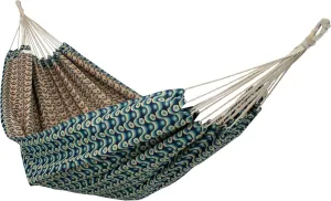 Sunnydaze Jacquard Double Hammock - Large 2-Person Hammock for Outdoors - Retro Waves