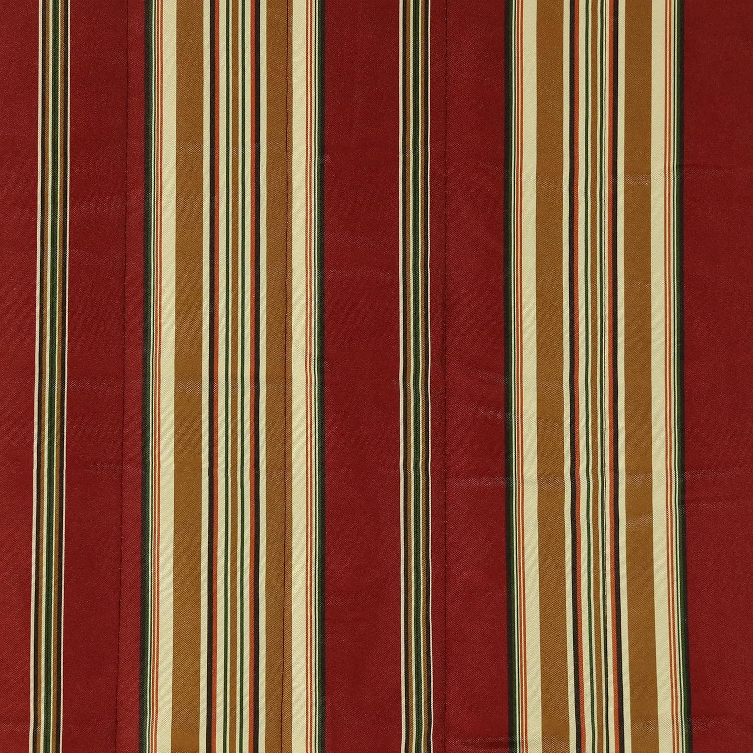 Sunnydaze Quilted Double Fabric Hammock with 13-Foot Curved Arc Wood Stand - 400 Pound Capacity - Red and Stripe