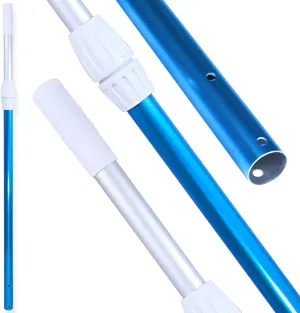 SWIMLINE HYDROTOOLS 8351 2-Piece Telescopic Pole 6 To 12 Feet Adjustable Telepole For Swimming Pool Cleaning Skimmer Nets Vacuum Heads & Brushes Step-Up Anodized Aluminum W/ Strong Grip & Lock