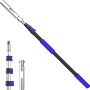 Swimming Pool Pole, Upgraded 16FT Professional Telescopic Extendable Pool Pole Aluminium Heavy Duty, Adjustable Length 4 to 16 Feet, Universal Pole for Skimmer Nets, Brushes and Vacuum Heads