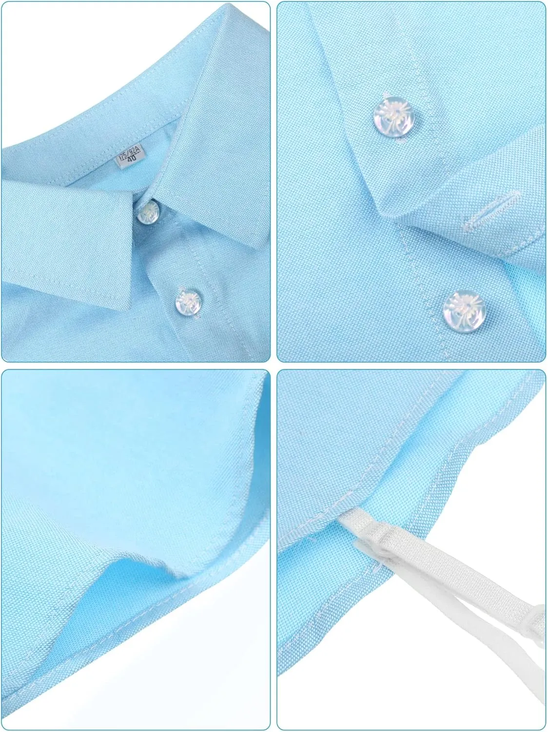 Syhood 4 Pcs Fake Collar Detachable False Dickey Collar Half Shirts Round for Women Outfits