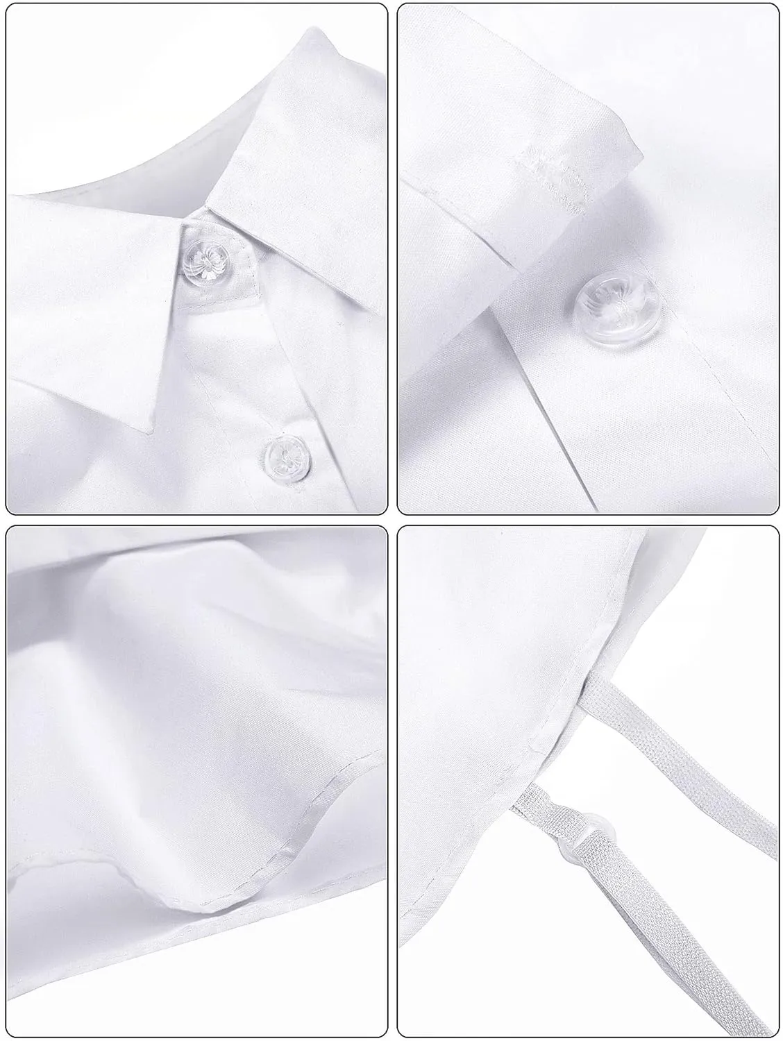 Syhood 4 Pcs Fake Collar Detachable False Dickey Collar Half Shirts Round for Women Outfits