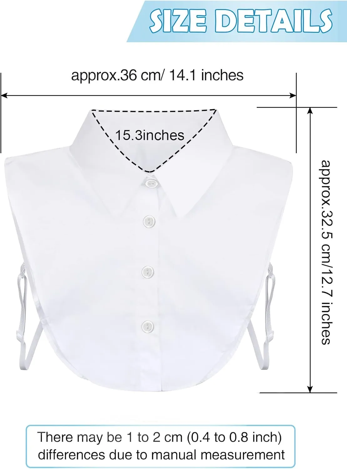 Syhood 4 Pcs Fake Collar Detachable False Dickey Collar Half Shirts Round for Women Outfits