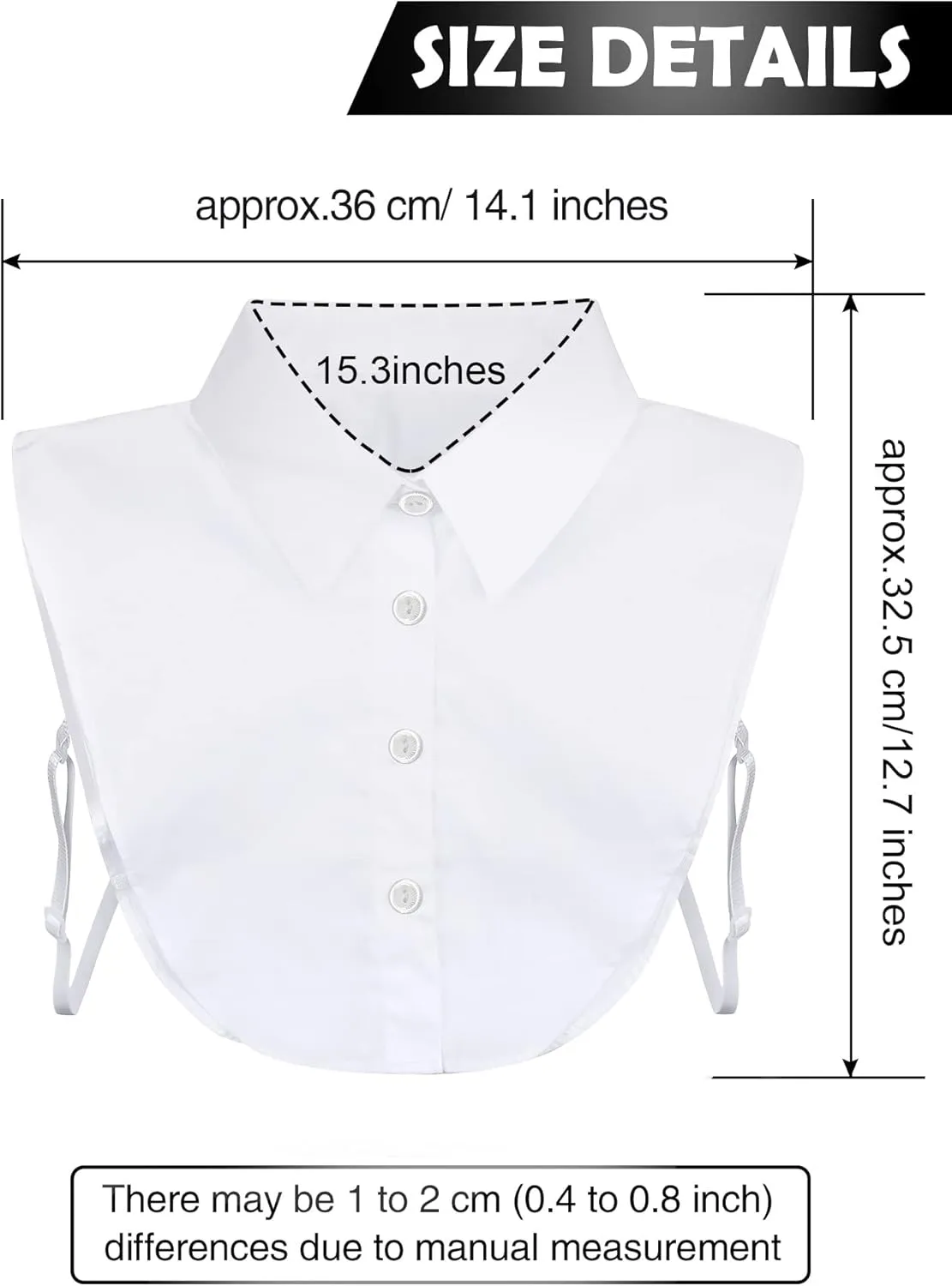 Syhood 4 Pcs Fake Collar Detachable False Dickey Collar Half Shirts Round for Women Outfits
