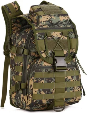 Tactical Backpack 40L Military Backpack 900D Nylon Waterproof Army Rucksack Camping Hiking Fishing Hunting Bag(S413-40-Jungle digital)