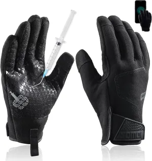 TAILI Level 3 Needle, Level 5 Puncture Resistant Men Work Gloves, Grip Enhanced A7 Cut Resistant Safety Gloves, Touchscreen and Breathable, Black, Large (L)