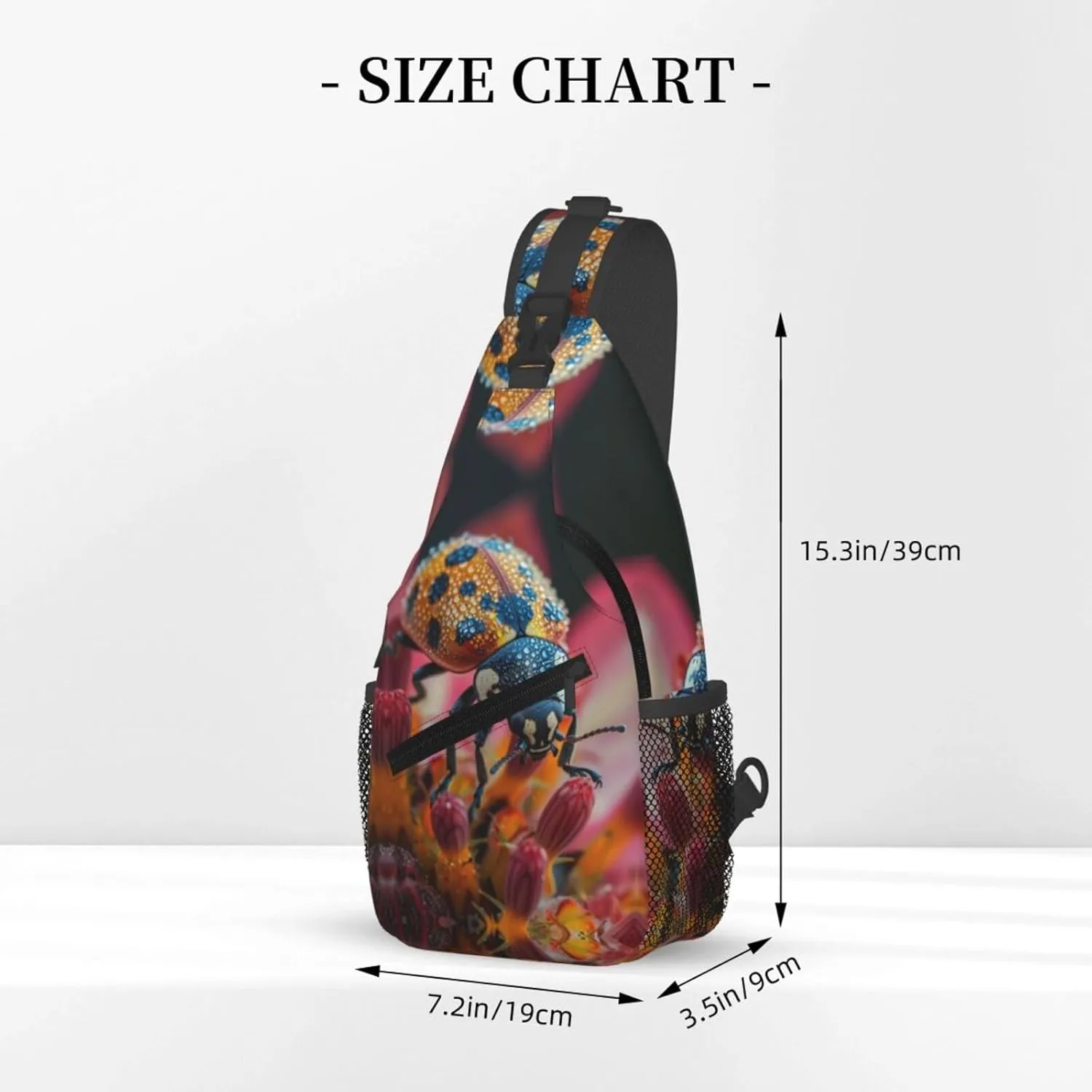 The Hard Shell Of The Ladybug Sling Bag For Men Crossbody Backpack,Women Shoulder Bag For Travel Sport