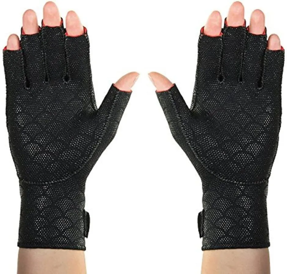 Thermoskin Premium Arthritic Gloves, Pair, Black, Thermoskin Premium Arthritic Gloves Pair, Black, Relieves Arthritic Pain in Fingers and Hand, Size X-Small, (82199)