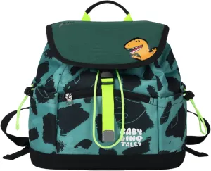 Toddler Kids Backpack for Boys, Dinosaur Drawstring Preschool Backpack Outdoor Travel Daycare Bag, Dry-Wet Separated, Fit A4 Folder, Dark-green