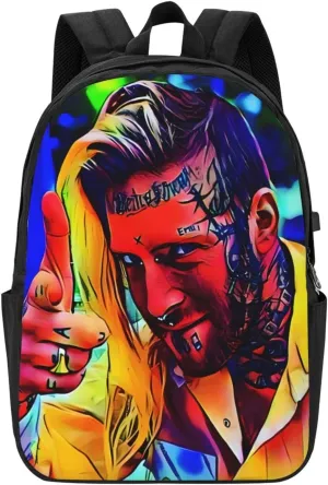 Tom Music Macdonald Backpack Laptop Bag Durable Large Capacity Fashion backpack Travel Bag With USB Charging Port 17in