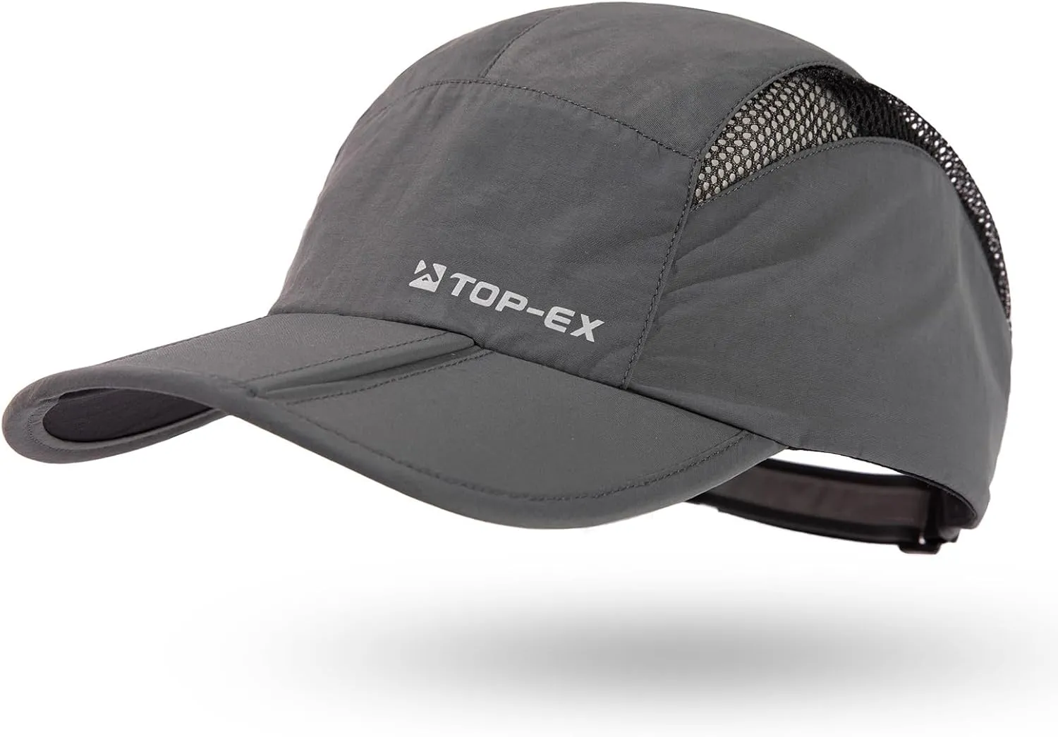 TOP-EX Oversized XL XXL Foldable Reflective Unstructured Design Running Breathable Cooling Quick Dry Baseball Caps