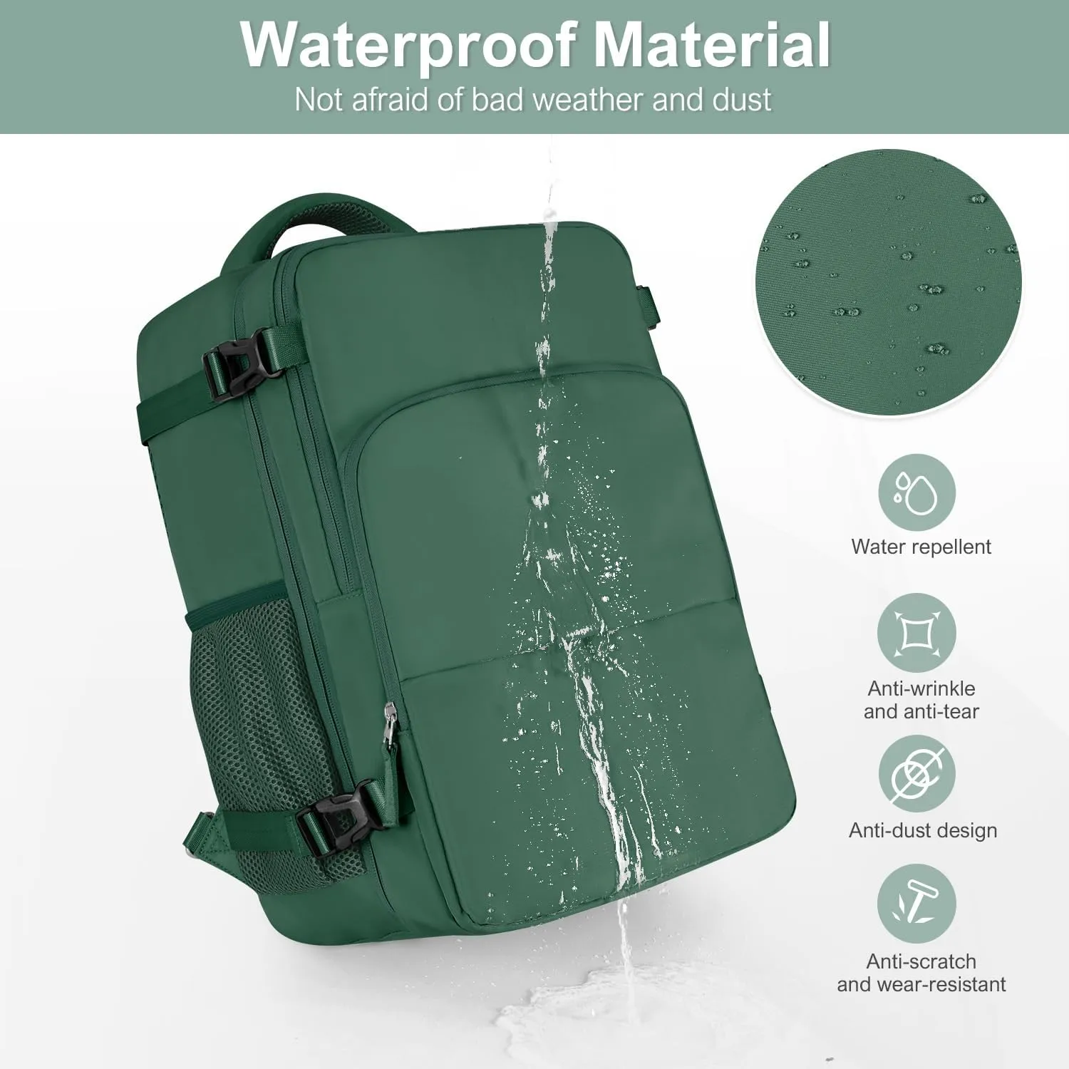 Travel Backpack, Flight Approved Backpack, College Backpack Bag, Casual Daypack, Hiking Backpack, Waterproof Carry On Business Backpack, Fit 16 Inch Laptop