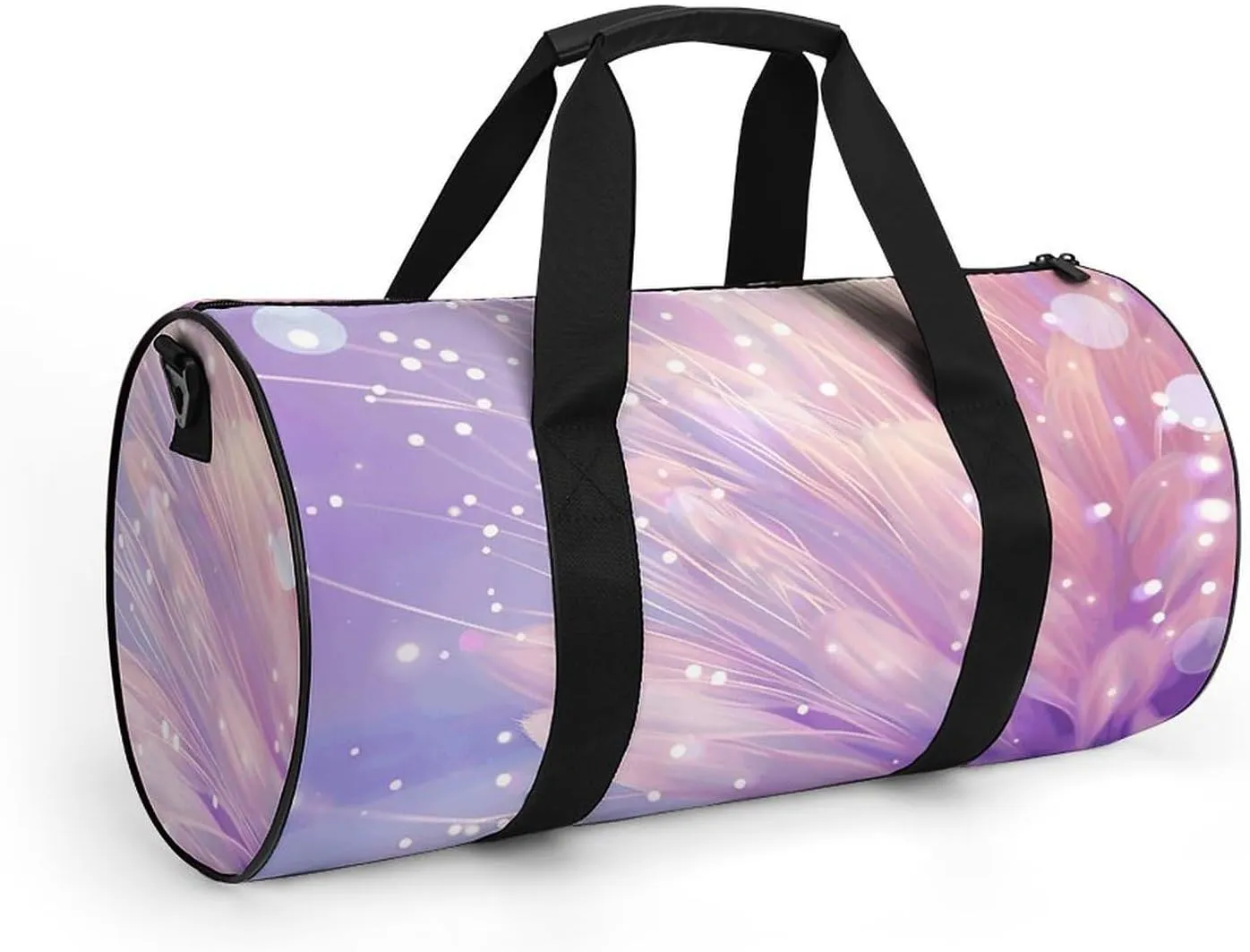 Travel Duffel Bag for Men And Women,Purple And Red Gradient Waterproof Sports Fitness Bag Portable Travel Duffel Bag