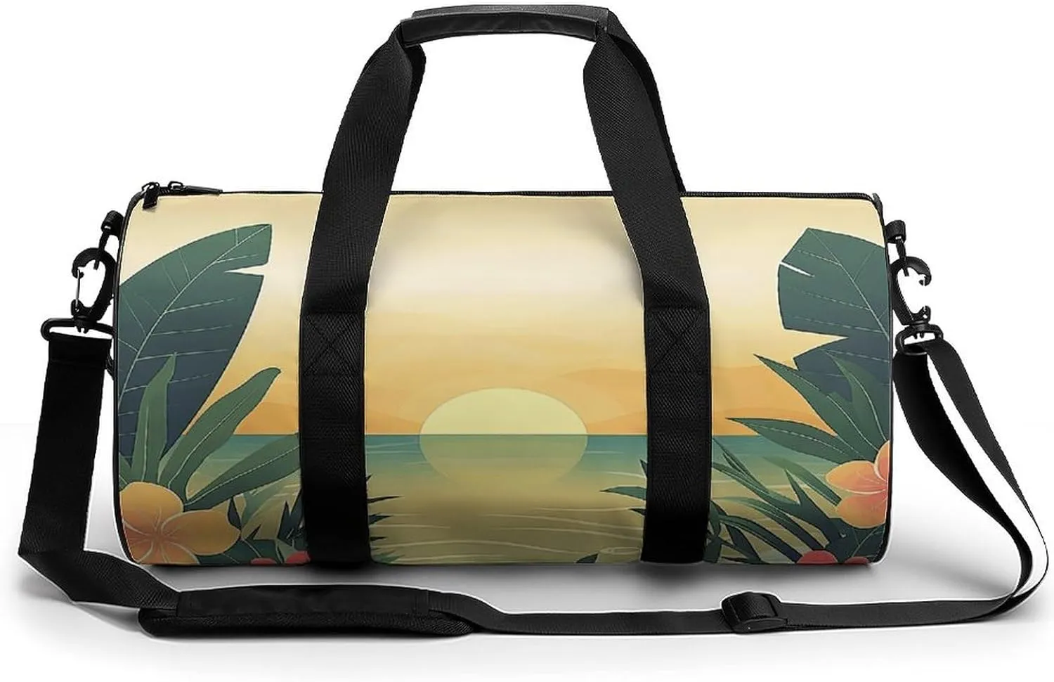 Travel Duffel Bag for Men And Women,Sun Sets over Ocean Waterproof Sports Fitness Bag Portable Travel Duffel Bag