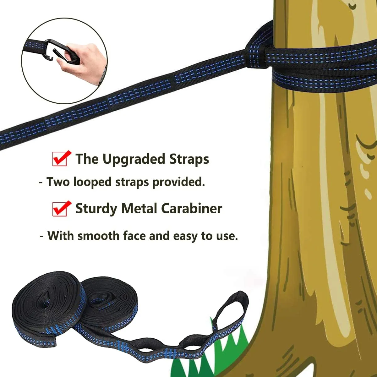 Travel Hammock with Mosquito Net, Lightweight Camping Hammock Hold Up to 200kg, Portable Outdoor Hammock for Camping Hiking Backpacking,Army Green,290x140cm