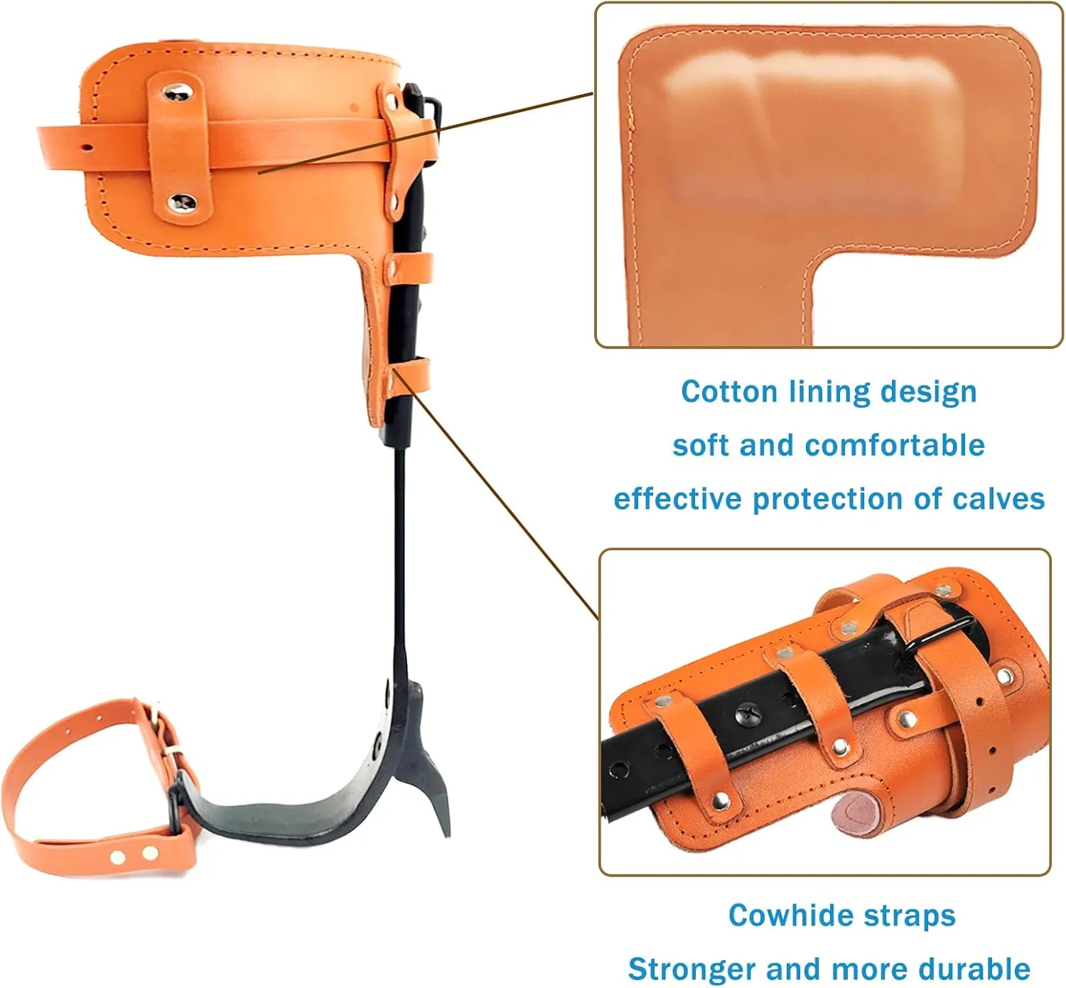 Tree Climbing Spikes Set,Tree Climbing Gear，Rock Climbing Kit with Professional Accessories,Adjustable Length Design,Alloy Steel Pole,Hunting and Observation, for Climb,Fruit Picking