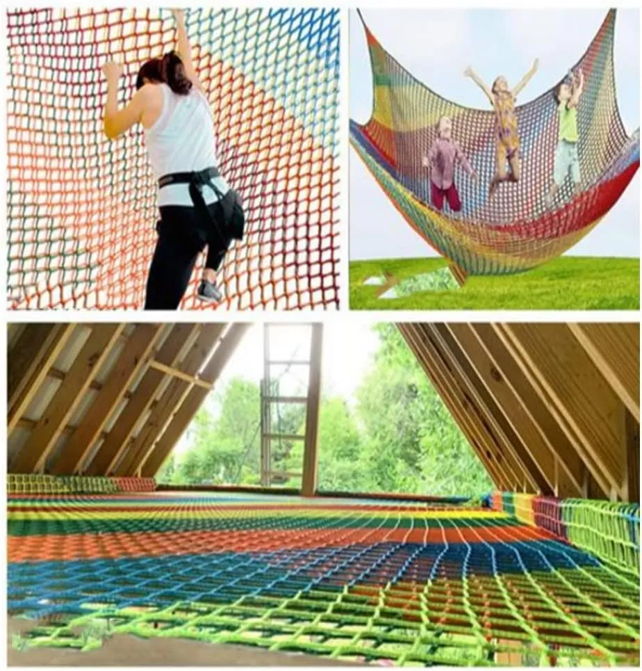 Treehouse Net Net Bridge Tree House Climbing Net Double Layers Playground Net Kids Outdoor Climbing Cargo Net