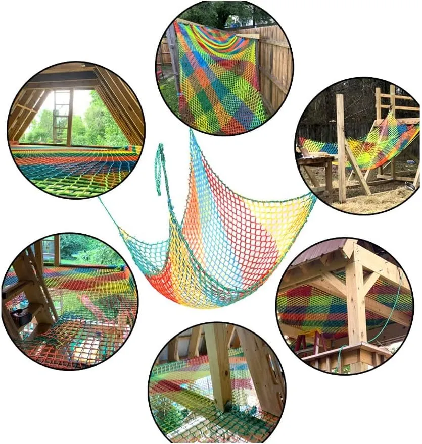 Treehouse Net Net Bridge Tree House Climbing Net Double Layers Playground Net Kids Outdoor Climbing Cargo Net