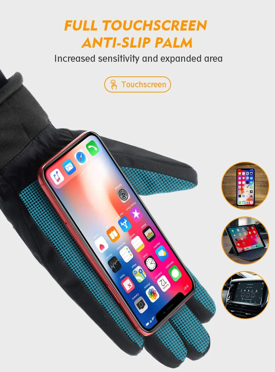 TRENDOUX Winter Gloves for Men Warm: 3M Thinsulate -20℉ Windproof Waterproof Ski Women Glove with Touchscreen Thermal Lining Anti-Slip for Work Cycling Motorcycle Snowboarding