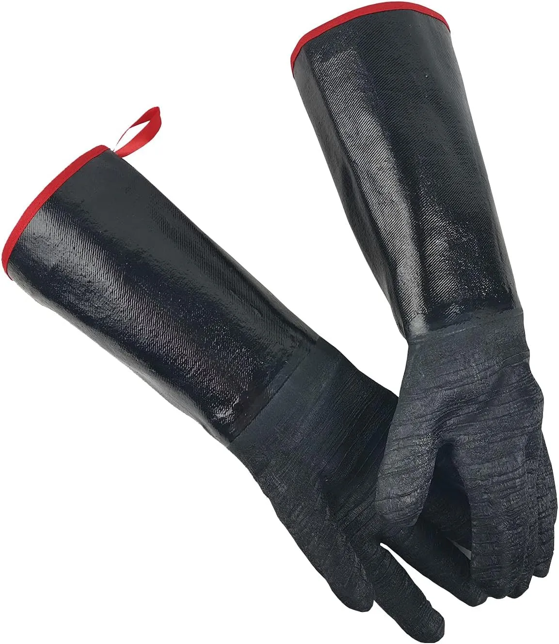 Turkey Fryer BBQ Grill Gloves 17Inch 932°F BBQ Heat Proof Gloves for Smoker BBQ Oven Gloves for Handling Heat Food on Fryer,Grill,Fireproof Long Sleeve