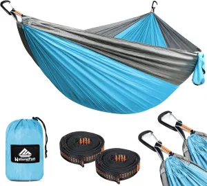 Ultra-Light Travel Camping Hammock | 300kg Load Capacity,(300x200cm) Breathable,Quick-Drying Parachute Nylon | 2 x Premium Carabiners,2 x Nylon Slings Included | for Outdoor Indoor Garden