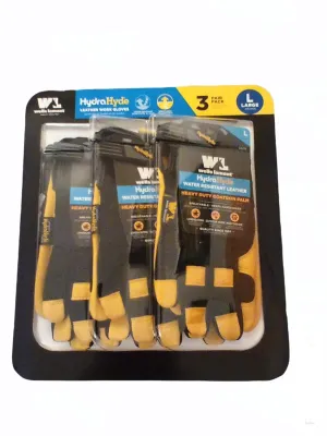 Unisex Leather Work Duty Safety Breathable Hydrahyde Flexible Water Resistant (Large) Gloves, See Image, Large US