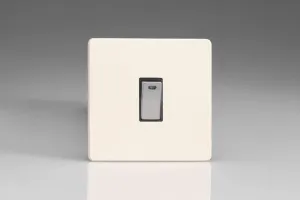Varilight Primed Ready to Paint Flat Plate Screwless 1-Gang 20 Amp Double Pole Rocker Switch   Neon Indicator Light