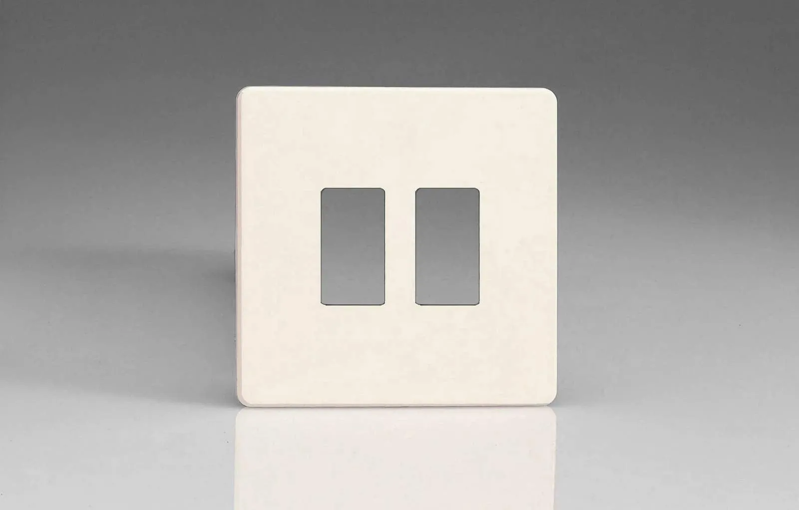 Varilight XDYPGY2S.PD Screwless Primed 2-Gang Grid Plate (Single Plate)