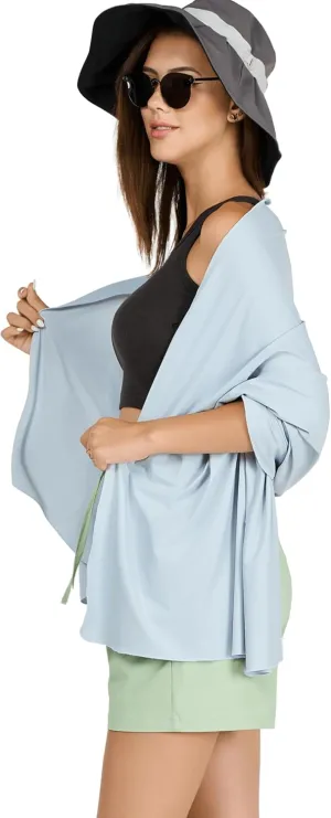 VENVSBEE Shawl Wraps For Women UPF 50  UV Sun Protection Summer Shawl Lightweight Cooling Travel Scarf Beach Cover Up