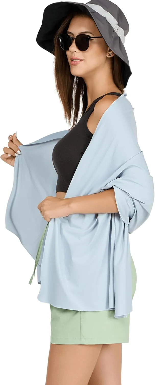 VENVSBEE Shawl Wraps For Women UPF 50  UV Sun Protection Summer Shawl Lightweight Cooling Travel Scarf Beach Cover Up
