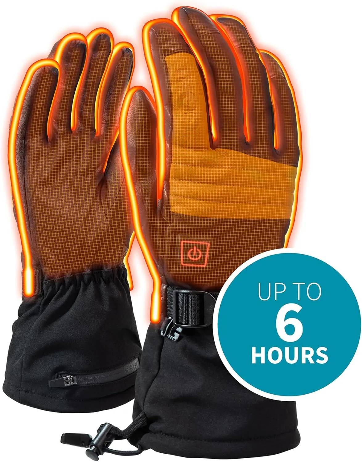 Vertex ll Heated Ski/Snowboard Gloves - 6 Hours of Heat | Battery and Charger Included | 3 Heat Settings | Heat Up and Around Each Finger