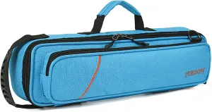 Vilihkc 17 Hole Flute Case Oxford Cloth Carrying Case Bag Flute Accessories,Waterproof Wear Resistant Flute Carrying Bag with Adjustable Shoulder Strap(17 "X4 "X2.4")