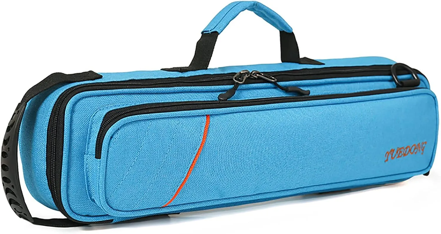 Vilihkc 17 Hole Flute Case Oxford Cloth Carrying Case Bag Flute Accessories,Waterproof Wear Resistant Flute Carrying Bag with Adjustable Shoulder Strap(17 "X4 "X2.4")