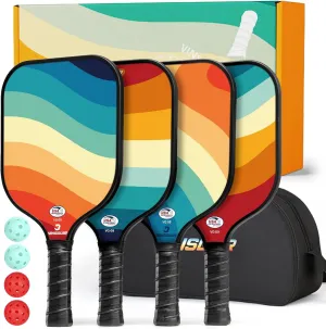 VINSGUIR Pickleball Paddles, USAPA Approved Composite Pickleball Set of 2, Pickleball Rackets with 4 Pickleballs Balls, Pickleball Bag, Pickle Ball Paddle Gifts for Women Men Kids Beginners