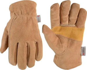 Wells Lamont Men's Insulated Split Cowhide Winter Leather Work Gloves, XX-Large (1080XX) Brown