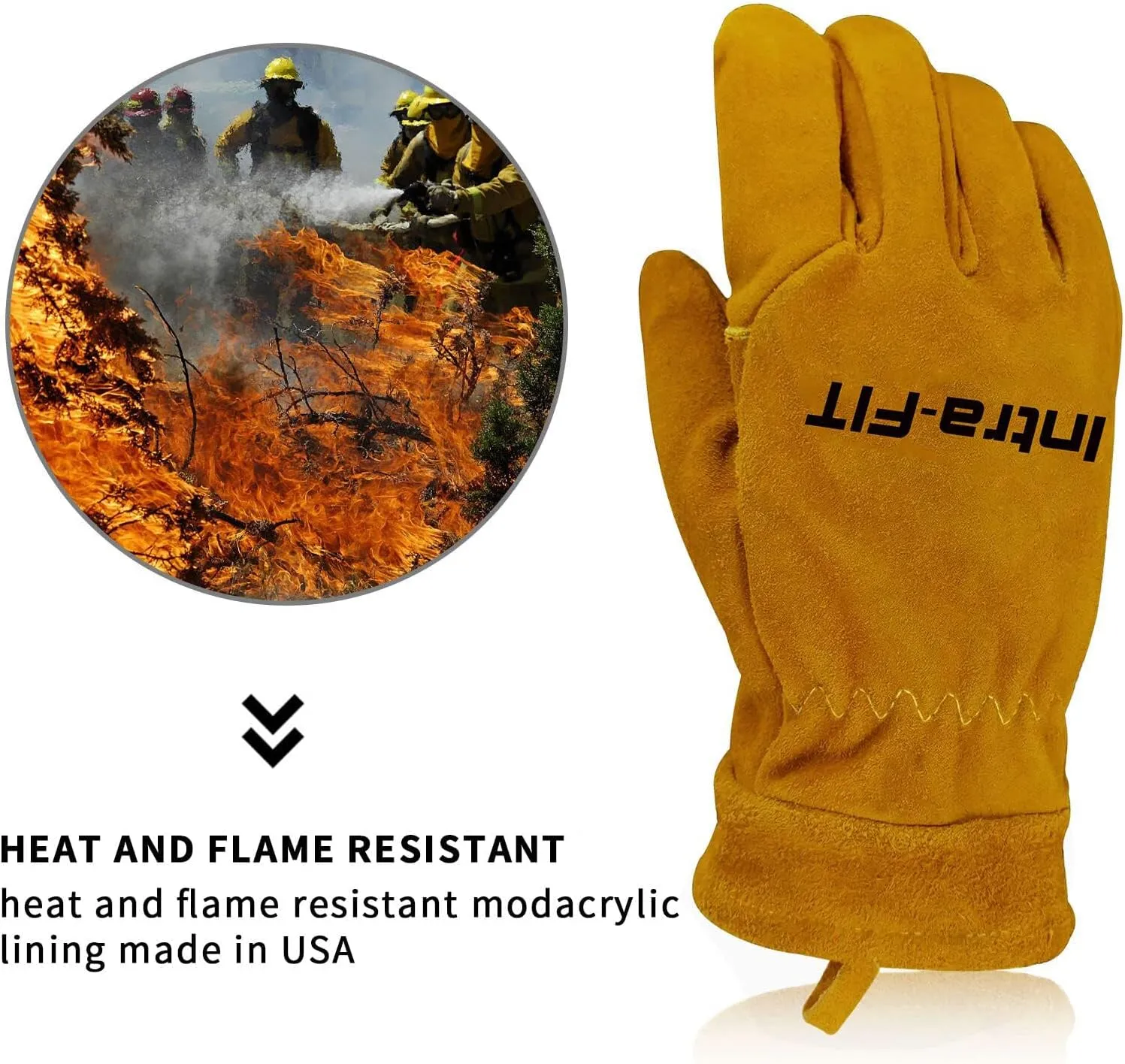 Wildland Fire Fighter Glove,NFPA 1977 Heat Resistance,Flame Resistance,Fire-fighting Gloves for Safety and Protection